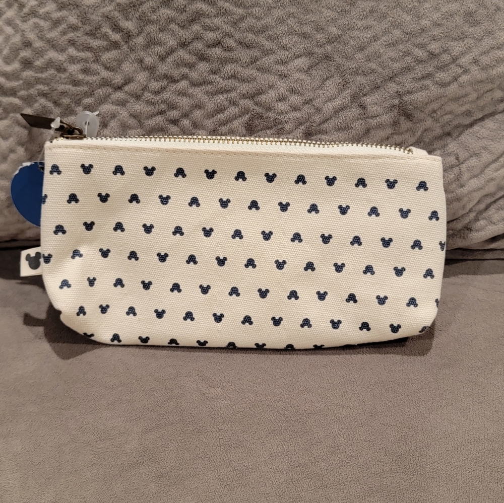 Disney x Junk Food Mickey All Over Print Pencil Shape Style Cosmetic Bag - Beige - Picture 3 of 11